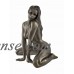 Bronzed  Female Statue Symmetrical Pose   